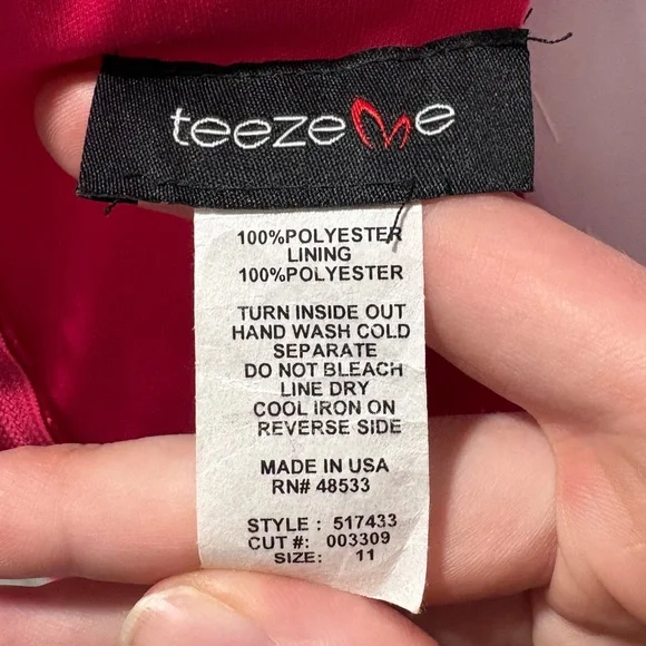 Teeze Me Bright Pink Satin Dress - Picture 5 of 11